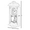 Clockswise Vintage Grandfather Wood-Looking Plastic Pendulum Decorative Battery Operated Wall Clock Brown, for Office, Home Decor, Living Room, Kitchen, or Dining Room